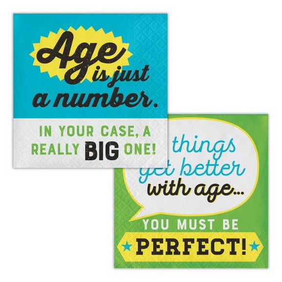 Creative Converting Age Humor Beverage Napkins, 16 ct