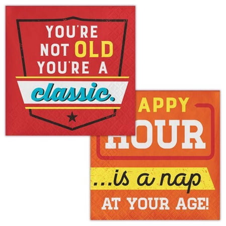 Creative Converting Age Humor Beverage Napkins, 16 ct