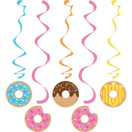 Creative Converting Assorted Colors Birthday Party Streamers, 5 Count (7.5" x 10.25")