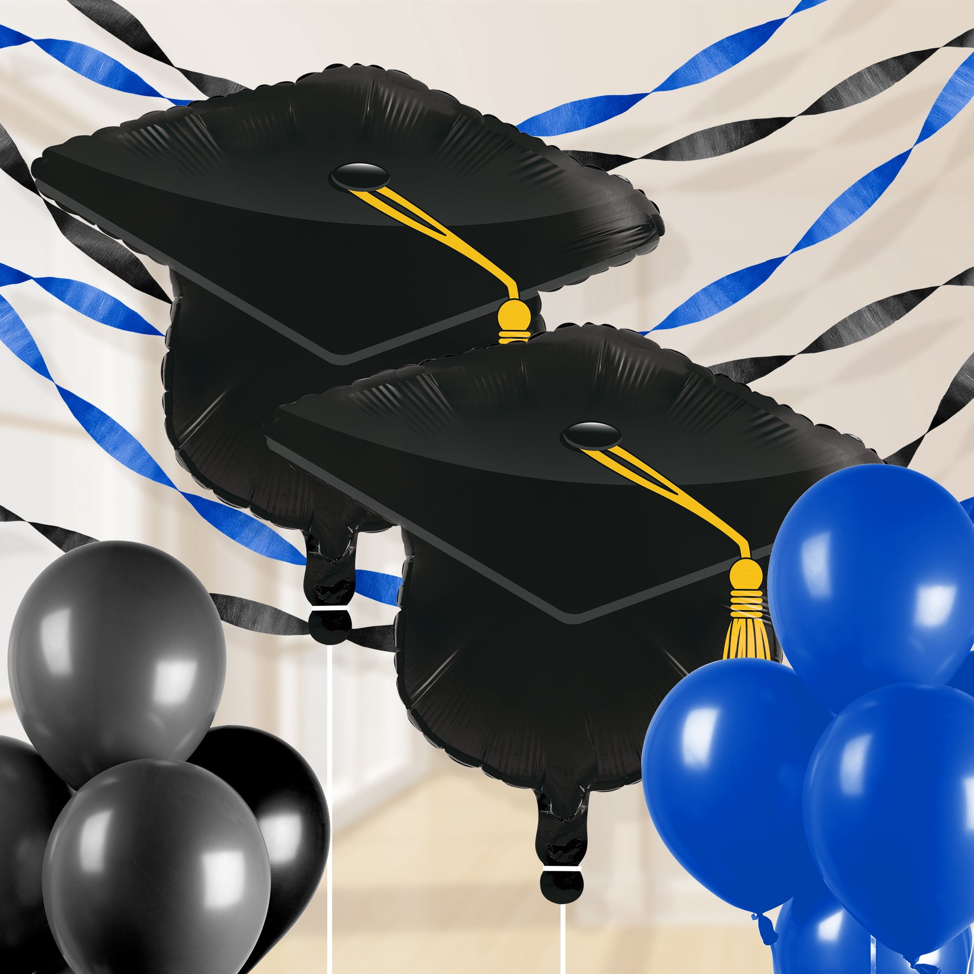 Creative Converting Assorted Colors Graduation Latex Party Decoration Kits, (34 Pieces)
