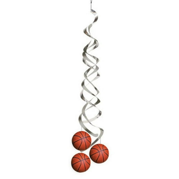 Creative Converting Basketball Deluxe Danglers, Orange, 2-Pack