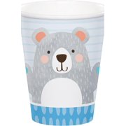 Creative Converting Birthday Bear Hot/Cold 9oz Disposable Paper Cups, 8 Count, 1 Pack