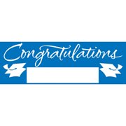 Creative Converting Blue Graduation Party Banner, 0.01" x 20"