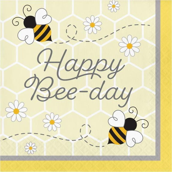 Creative Converting Bumblebee Baby Napkins, 16 ct
