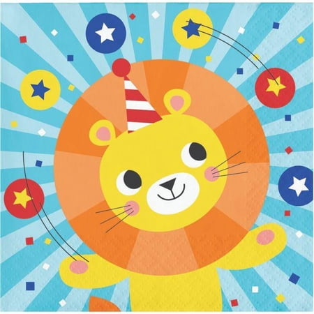 Creative Converting Circus Party Beverage Napkins, 16 ct