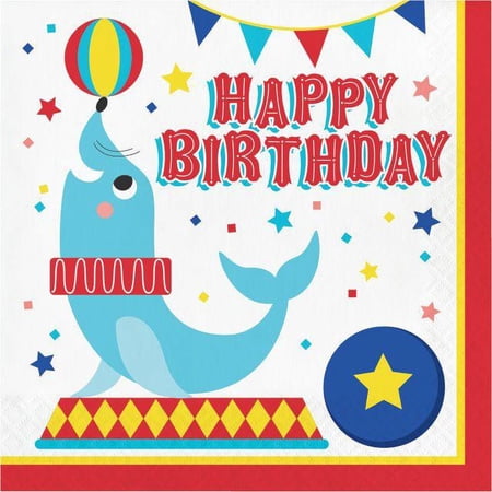 Creative Converting Circus Party Napkins, 16 ct