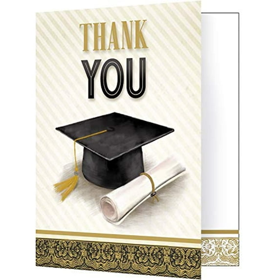 Creative Converting Classic Graduation Thank You Notes, 8 ct