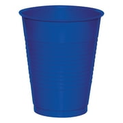 Creative Converting Cobalt Blue Solid Print All Occasion Plastic Party Supply Sets, (20 Pieces) 16 Ounces
