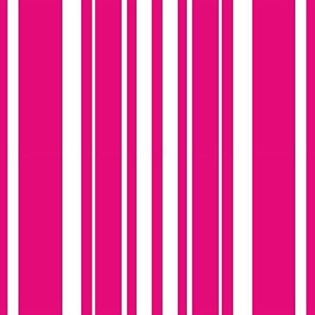 Creative Converting Coordinates Collection 16 Count Lunch Napkins, Hot Magenta Stripe