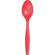 Creative Converting 018146 6 1/8" Coral Heavy Weight Plastic Spoon - 24/Pack