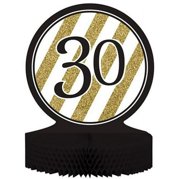 Creative Converting Creative Converting Gold Striped 30 Honeycomb Centerpiece Party Supplies and Decorations