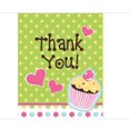 thumbnail image 1 of Creative Converting Cupcake Party Thank You Notes, 8 Count, Multicolor Hearts, 1 of 3