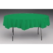 Emerald Green (green) Round Plastic Tablecover