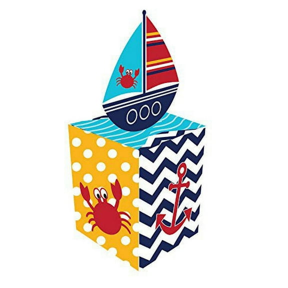 Creative Converting FVR Box 8-Count Nautical Party Favors, 4.357 x 2