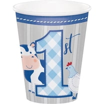 Creative Converting Farmhouse Birthday Hot/Cold Paper Cups 9 Oz., 8 ct