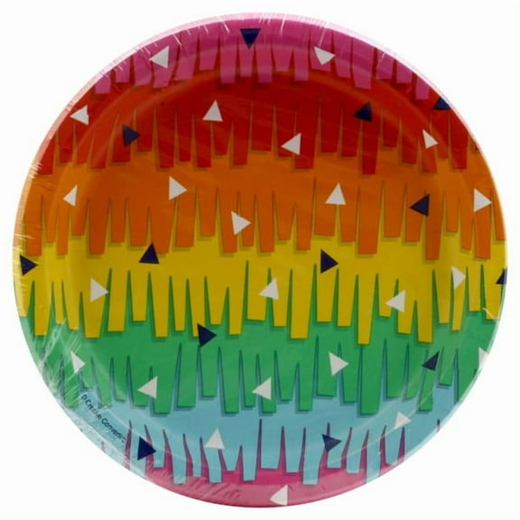 Creative Converting 339784 Fiesta Fun Dessert Plates, 8 Count