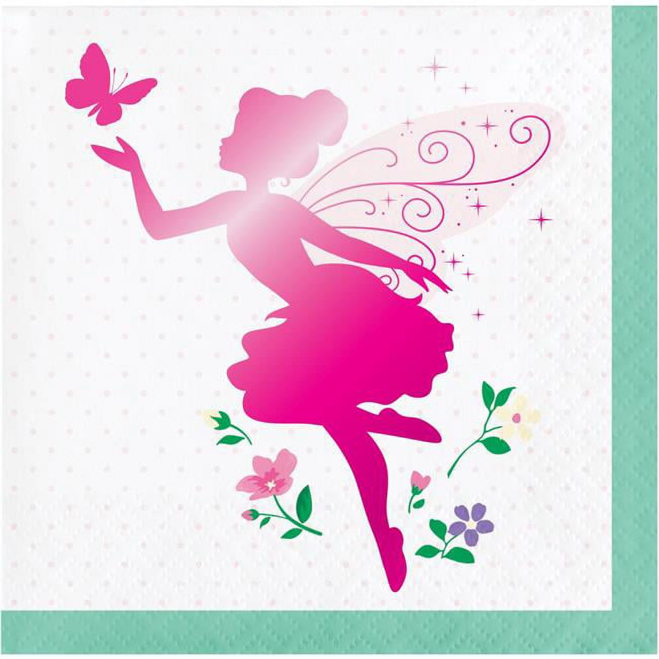 Creative Converting Floral Fairy Beverage Napkin (16)