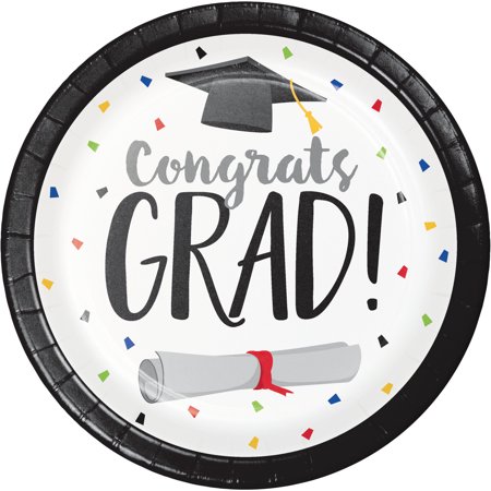 Creative Converting Graduation Fun 9" Paper Plates 24 Count