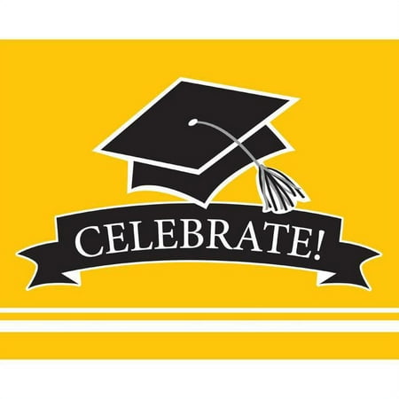 Creative Converting Graduation School Spirit Yellow Invitations, 25 ct