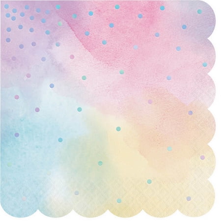 Creative Converting 336698 LUNCHEON NAPKIN, SHAPED IRIDESCENT, 0.055x12.75x12.875inc,