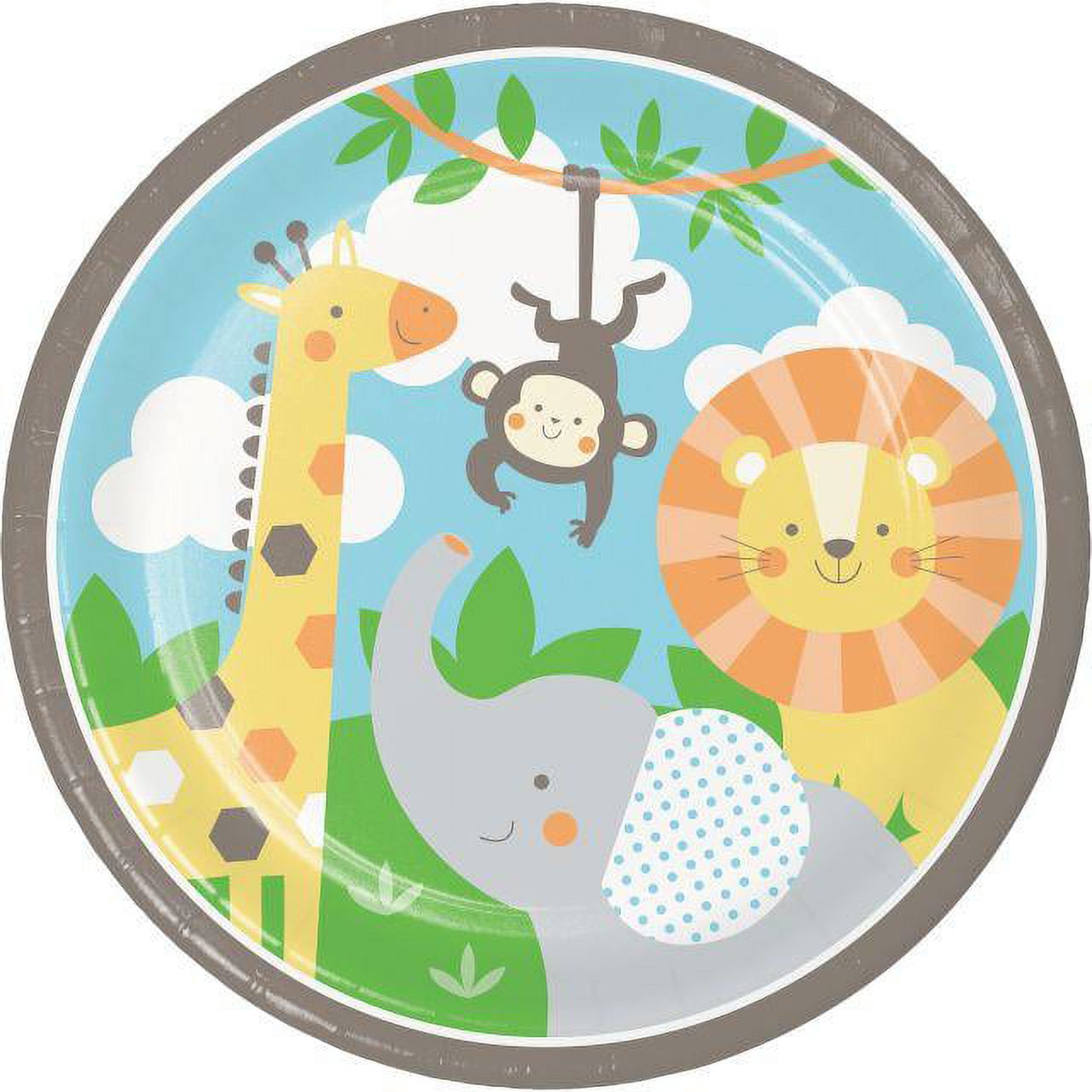 Creative Converting Jungle Animals Paper Plates, 8 ct
