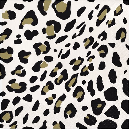 Creative Converting Leopard 6.5" Napkins, 48 Count