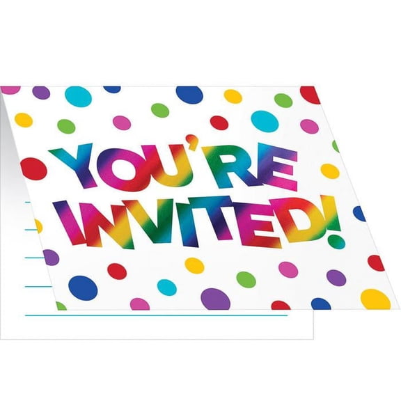 Creative Converting Metallic Rainbow Invitation (8)