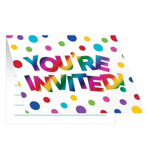 Creative Converting Metallic Rainbow Invitation (8)