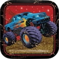 thumbnail image 1 of Creative Converting Monster Truck Square 7" Party Plates (8 Count), 1 of 1