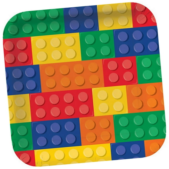 Creative Converting Multicolor Square 9.14" Paper Party Plates (8 Count)