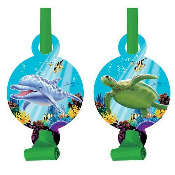 Creative Converting Ocean Party Blowers, 5.25? x 2.55?, Multicolor