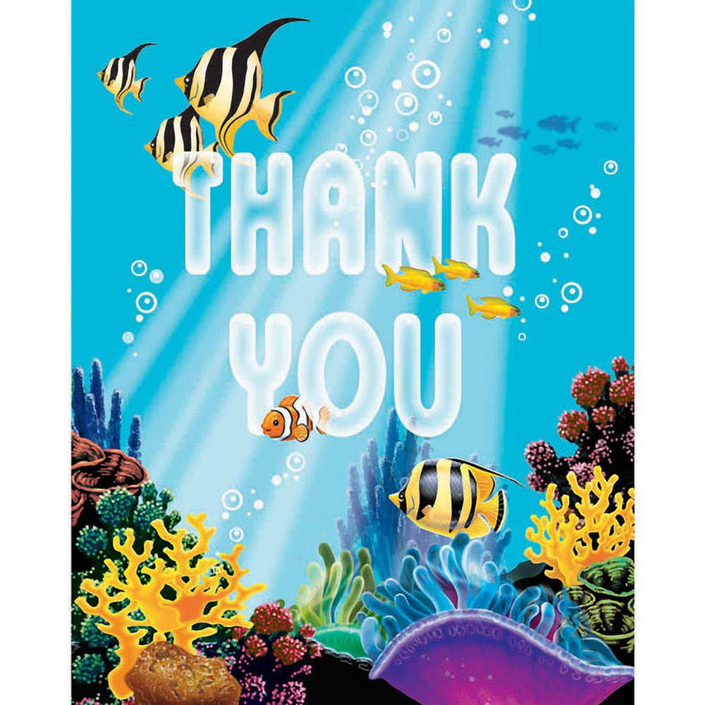 Creative Converting Ocean Party Thank You Foldovers