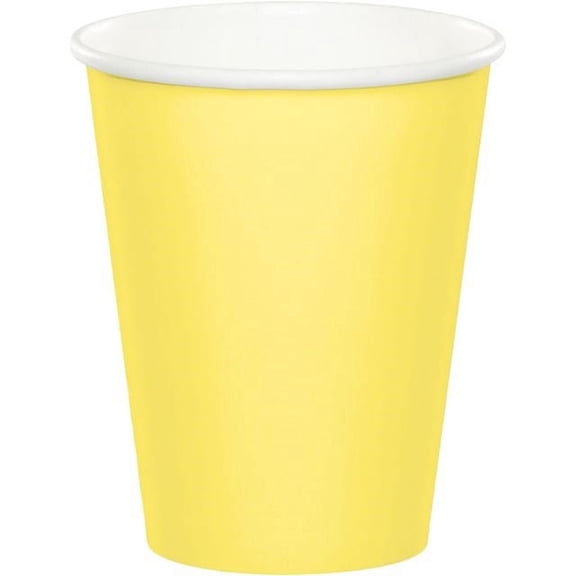 Creative Converting Paper Cups, 9 Oz, Yellow, 24 Ct