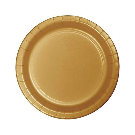 Creative Converting Paper Glittering Gold Square Banquet Plates 10" 24 Pack 50103B
