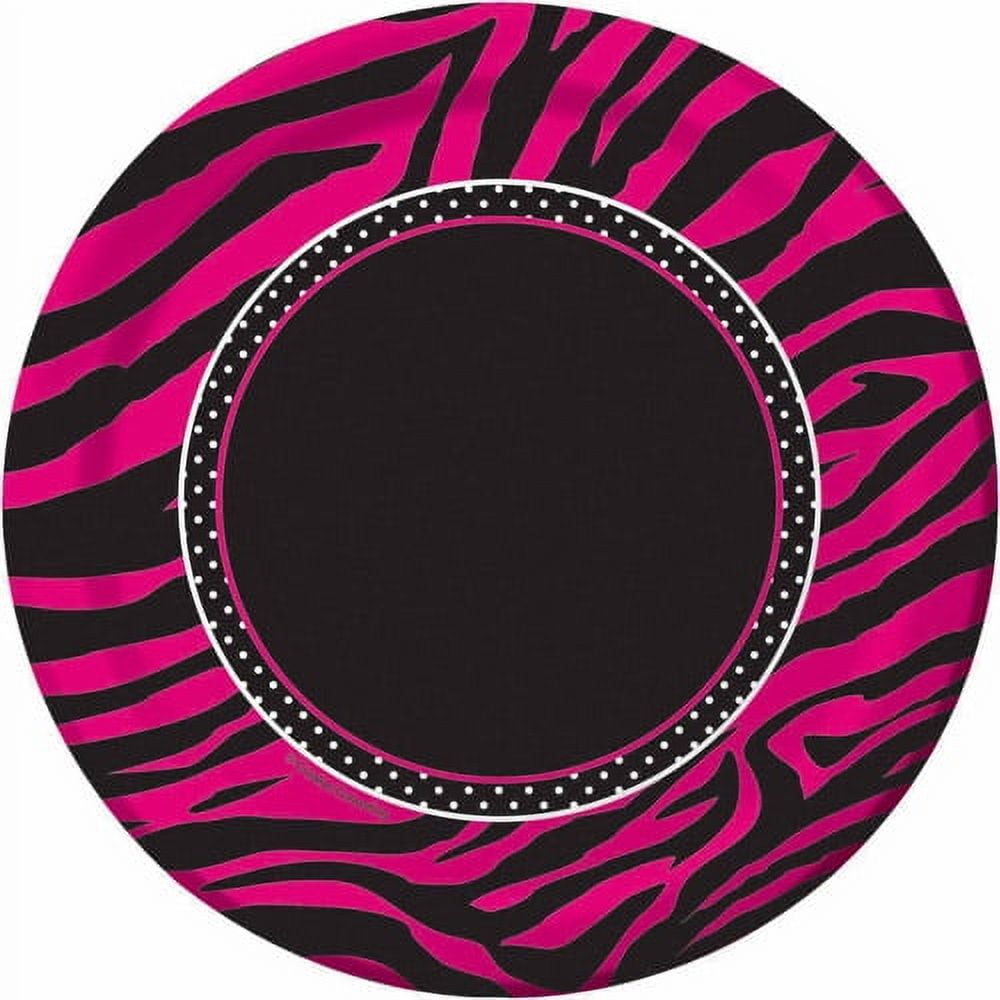 Creative Converting Pink Zebra Boutique 7" Dessert Plates, 8pk