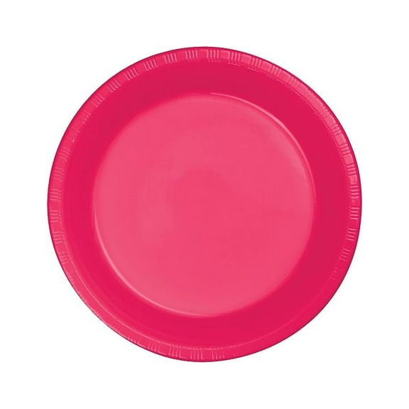 Creative Converting Plastic Hot Magenta 7" Round Luncheon Plates 20 Pack 28177011