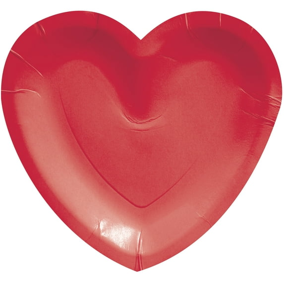 Creative Converting Red Heart Shaped Paper Plates 24 Count