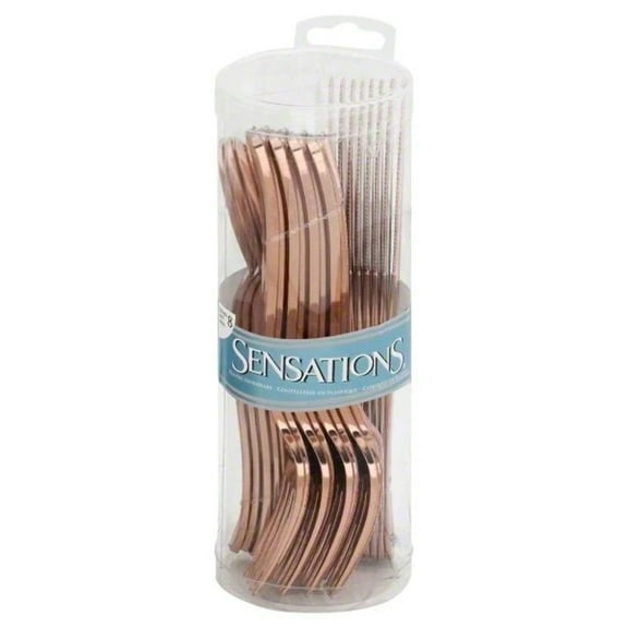 Creative Converting Rosegold Metallic Plastic Cutlery (Set of 24)