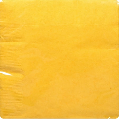 Creative Converting School Bus Yellow 2-Ply Beverage Napkins 50/Pack 801021B