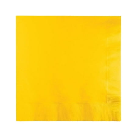 Creative Converting School Bus Yellow 2-Ply Luncheon Napkins 50/Pack 6691021B