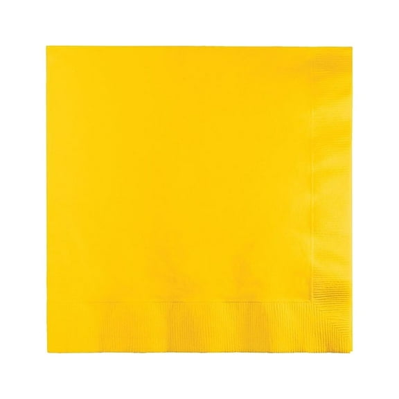 Creative Converting School Bus Yellow 2-Ply Luncheon Napkins 50/Pack 6691021B