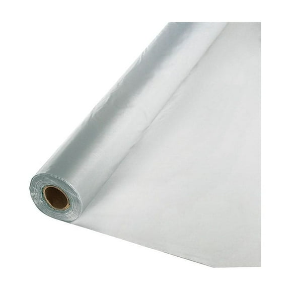 Creative Converting Shimmering Silver Banquet Roll 013017
