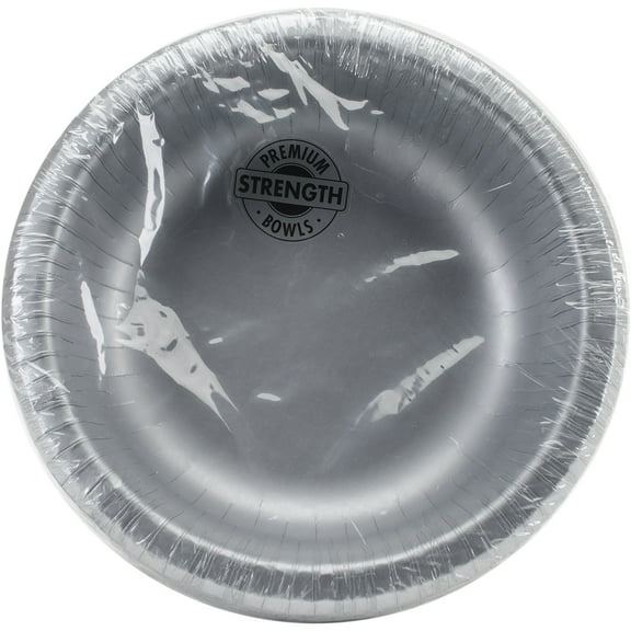 Touch Of Color Silver 20oz Paper Bowls 20 Per Pack