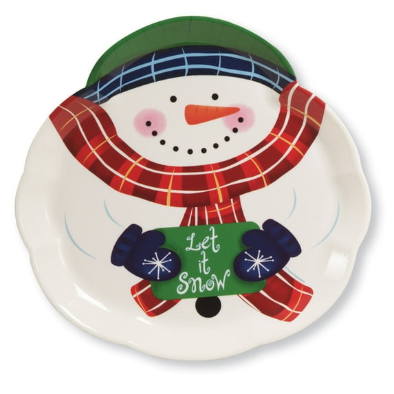 Creative Converting Snowman Serving Tray, 1 Pack