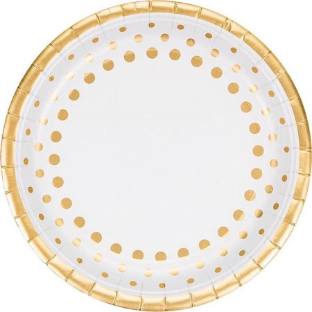 Creative Converting Sparkle And Shine Gold Foil Paper Plates, 8 ct