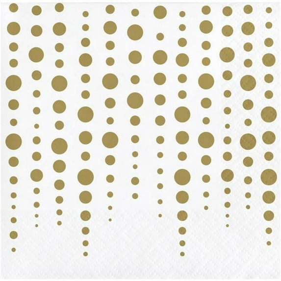 Creative Converting Sparkle And Shine Gold Beverage Napkins, 16 ct
