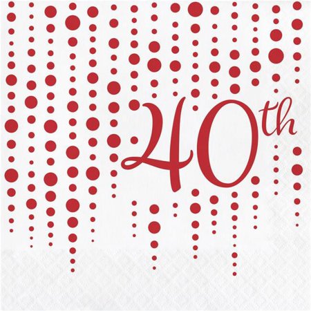 Creative Converting Sparkle And Shine Ruby Napkins, 16 ct