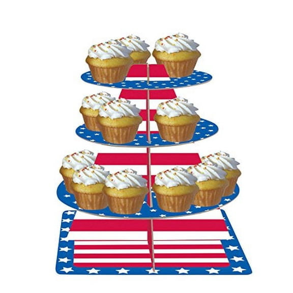 Creative Converting Stars and Stripes Tiered Server