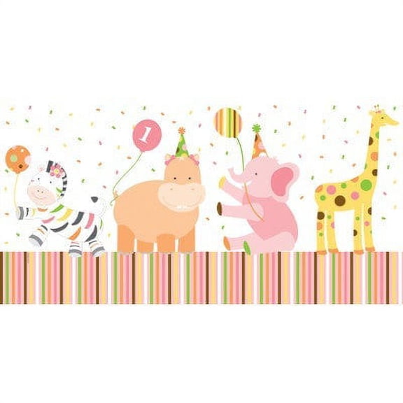 Creative Converting Sweet at One Girls Plastic Banquet Table Cover