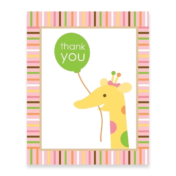 Creative Converting Thank You Notes Sweet at One 8 Count 5 H x 4 W